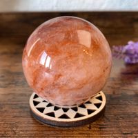 ✲ Hämatit Feuer Quarz Kugel ✲ 214g / Ø53mm Feuerquarz Sphere