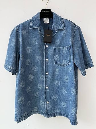 Bellissima camicia da uomo in denim firmata Versace