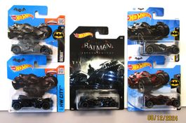 5 HOT WHEELS BATMAN ARKHAM KNIGHT BATMOBILE