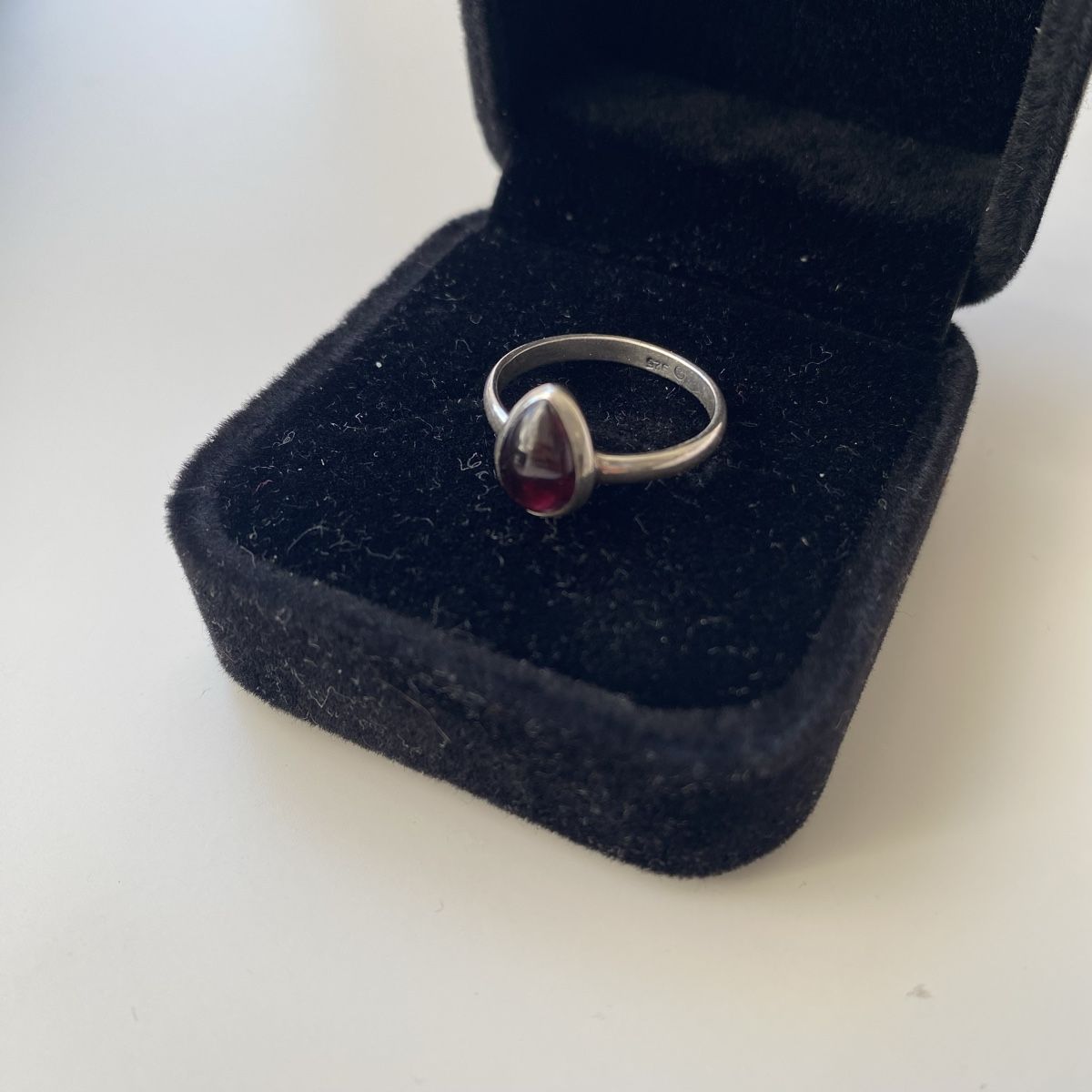 Anelli: Silber 925 Granat Tropfen Ring – Usato da Givisiez venduto da dor_xb9k 2