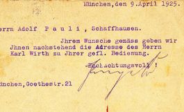 München - Schweizer Postkarte Opersänger  1925