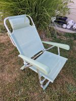 Strandstuhl Aluminium Textil mintgrün 