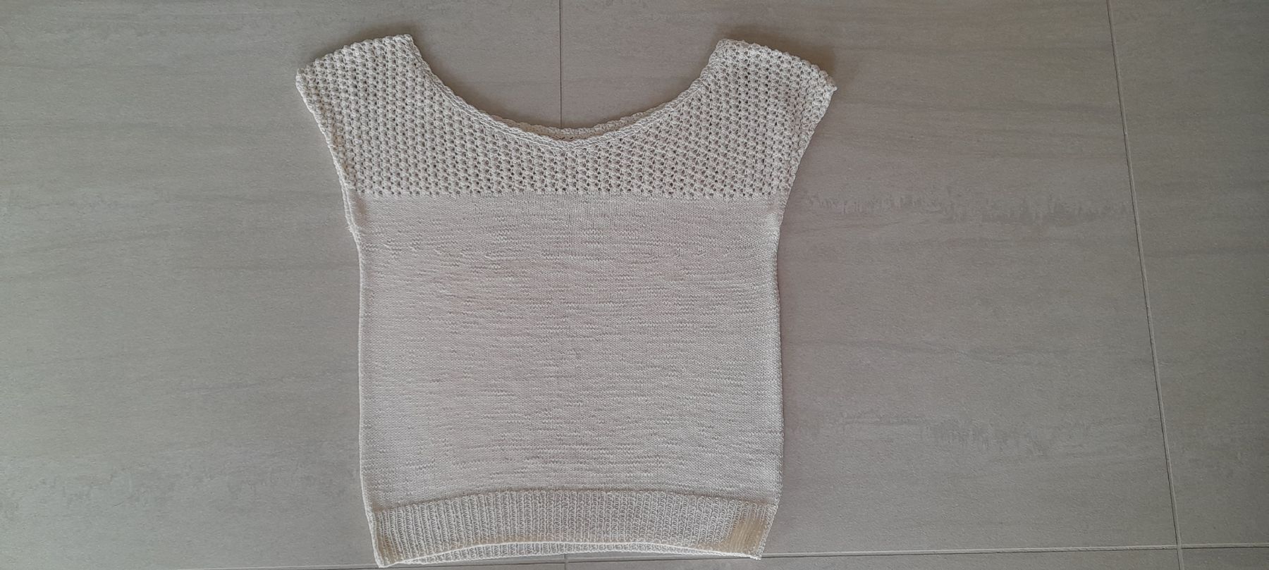 Top: Pull top Pulli T-shirt coton écru 38 - 40 – Nuovo (secondo la descrizione) da ERLINSBACH venduto da doudouce