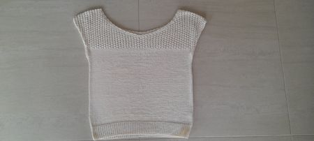 Pull top Pulli T-shirt coton écru 38 - 40