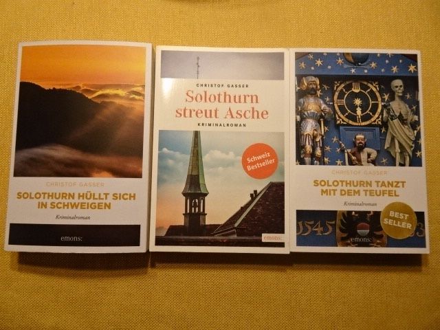Bücher: 8 Titel zur Wahl von Christof Gasser - CH-Krimis aus SO – Gebraucht aus Oberweningen von Gerini