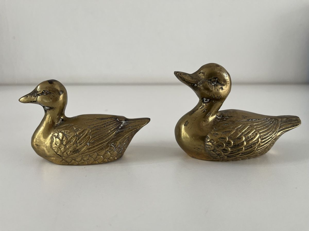 Statuette: 2Stk. Enten aus Messing  – Usato da Wetzikon ZH venduto da seli03