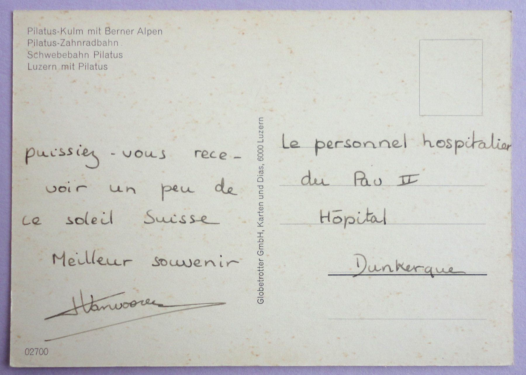 Cartoline postali: Pilatus 2132 m – Usato da Fétigny venduto da Billy2miny 1