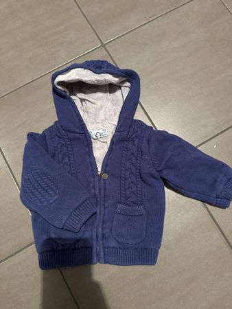 Mayoral Newborn Blue Hooded Cardigan - 6-9 Months!