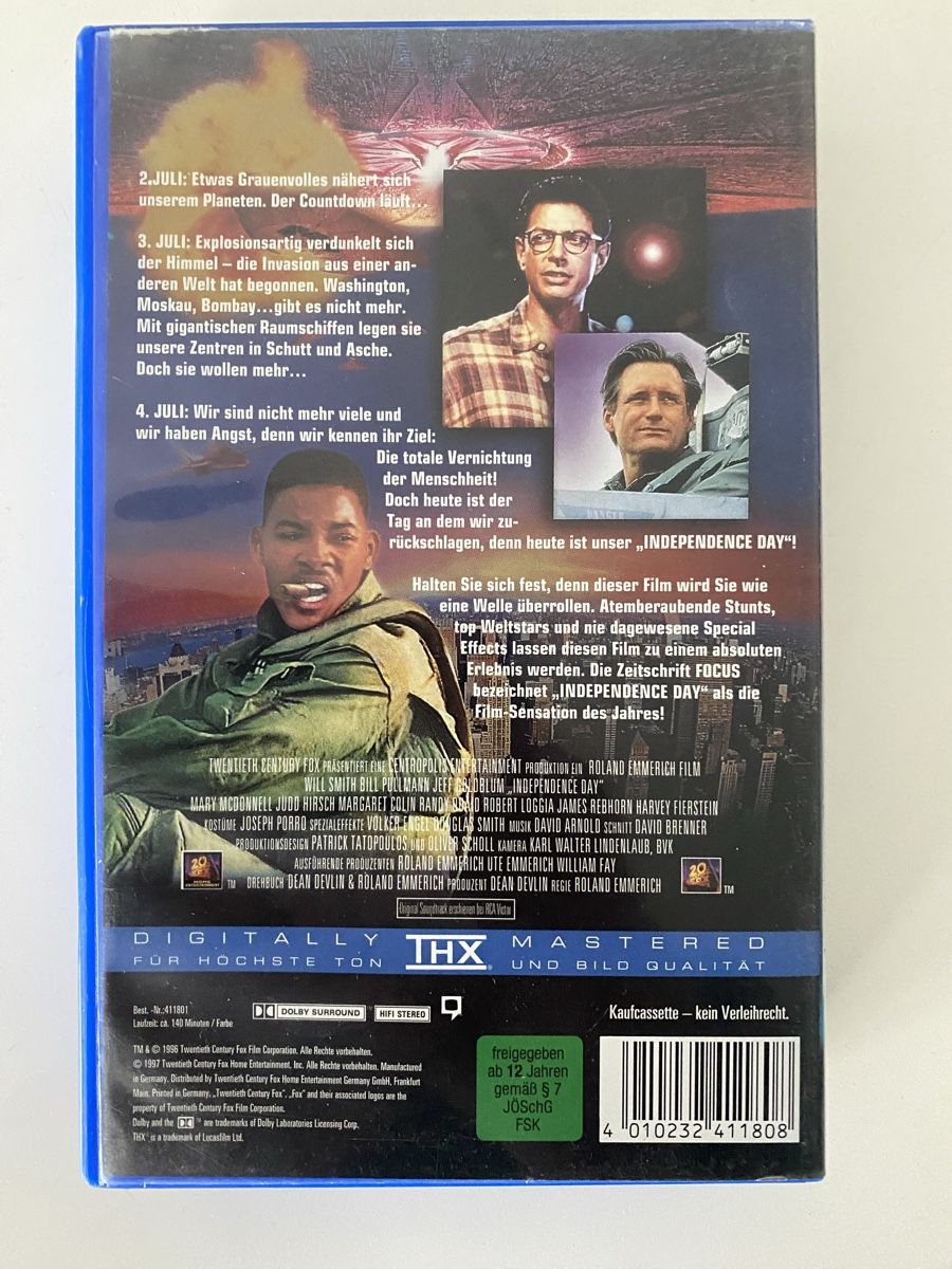 Tutti i VHS: VHS Independence Day – Usato da Emmenbrücke venduto da ste_2t9w 1