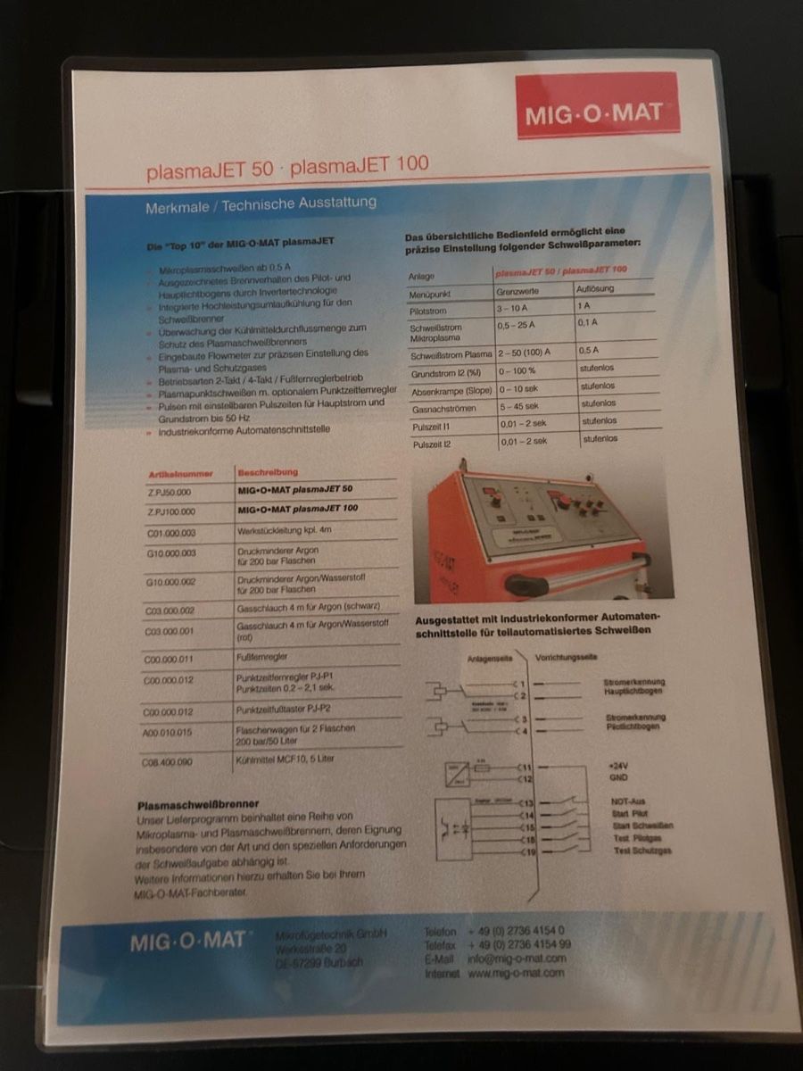 Saldatori: MIG-O-MAT Plasmajet 100 – Usato da Moosleerau venduto da Corbin_Eileen 2