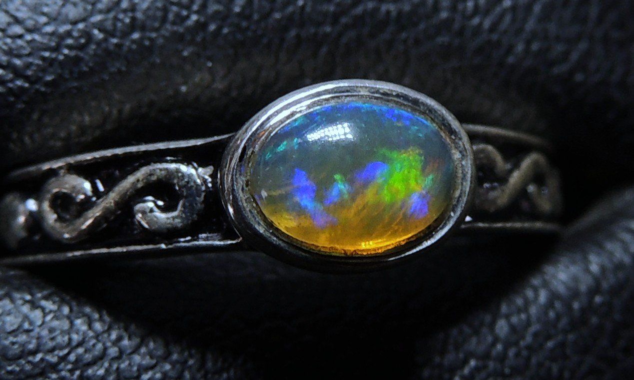 Anelli: Opal Silber 925 Fingerring Gr. 53 – Usato da Waldenburg venduto da schaller707 1