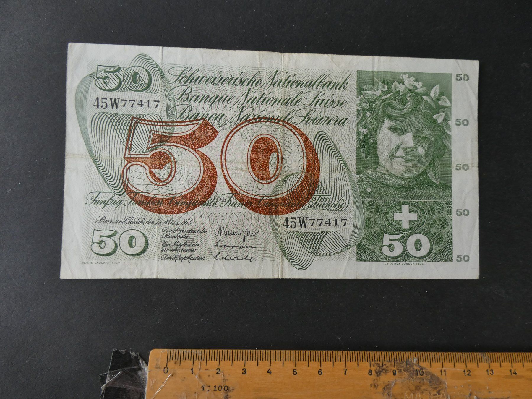 Banconote: Schweiz 1973, 50 Franken – Usato da Hinterforst venduto da Rohusri