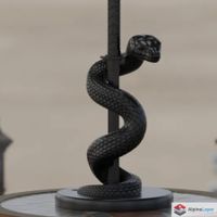 Serpent Blade 3D Sculpture - Dramatic Elegance