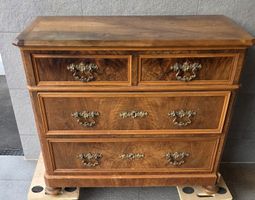 Antike Biedermeier Kommode (Nussbaum) – Zum Herrichten