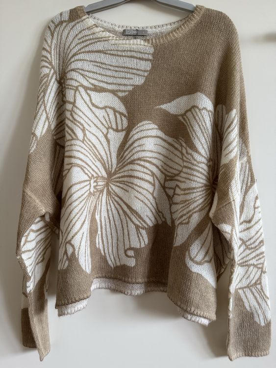 Sweat Court H&M à Fleurs Gris - Taille 146/152, Occasion En Très Bon état