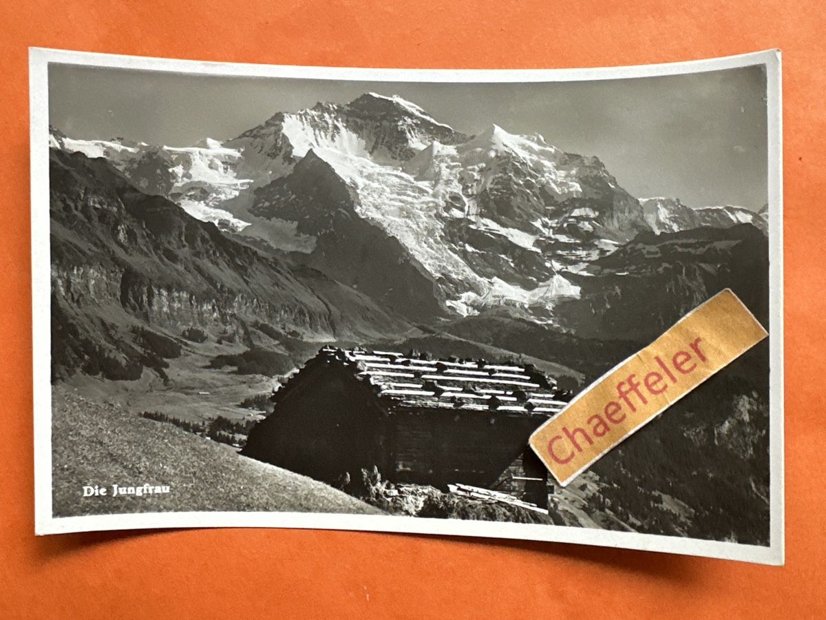 Cartoline postali: 1938 Die Jungfrau – Usato da Zürich venduto da Chaeffeler