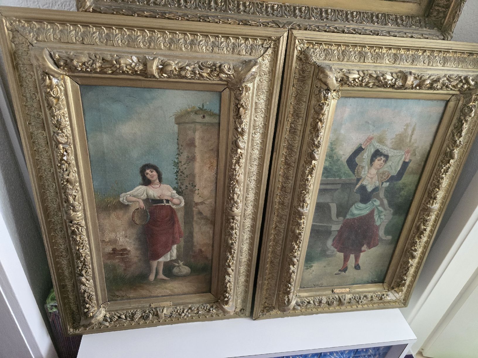 Dipinti: 2 alte Oelbilder .. Gem. Bilder ... – Usato da Zürich venduto da Antiquedealer 4