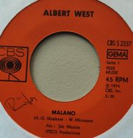 Vinyl Single Albert West - Malano