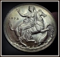 GRIECHENLAND 20 DRACME 1973 UNZ.