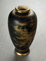 Handbemalte Soko China Vase – Japan Stil, Golddekor, Vintage