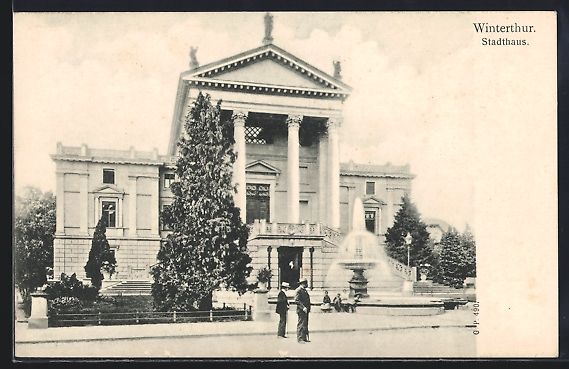 Cartes postales: Winterthur, Stadthaus mit Springbrunnen – D'occasion à Berlin par bartko-reher