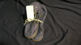 Blaue Hüttenschuhe, Stoff, Grösse 45
