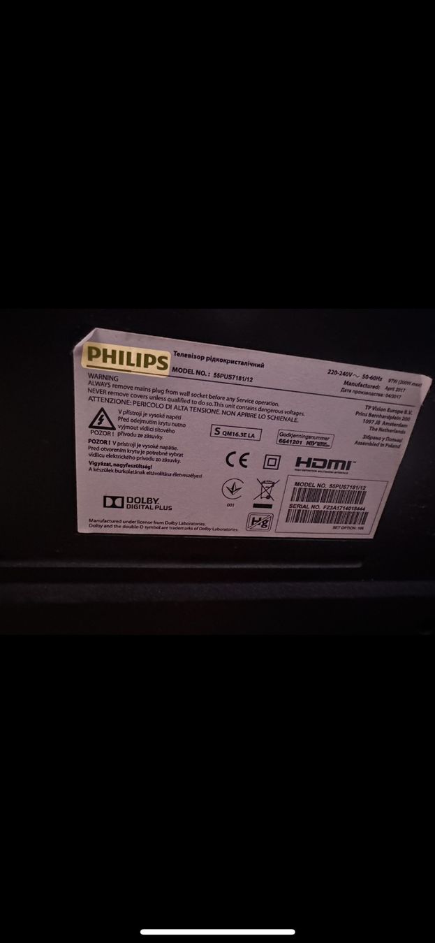 Philips Televisori: Philips UHD 55 Zoll Ambilight – Usato da Bern venduto da AliceHo 4