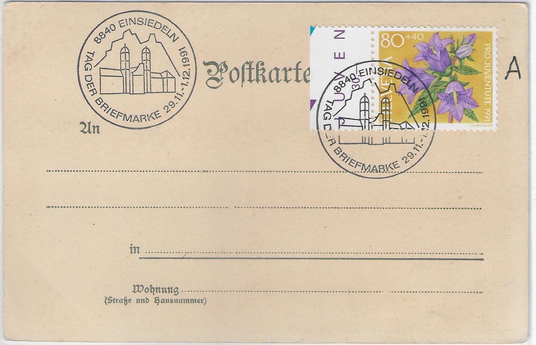 Cartoline postali: Einsiedeln - Gnadenkapelle - Litho – Usato da Ettingen venduto da Kartenplanet 1