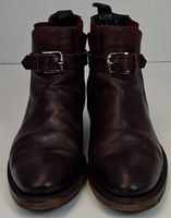 I.N.K. Damen Leder Stiefeletten Bordeaux Gr. 38
