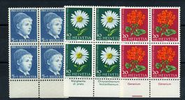 Pro Juventute 1963 Vierer Satz** ohne Leuchtstoff  (Y297)