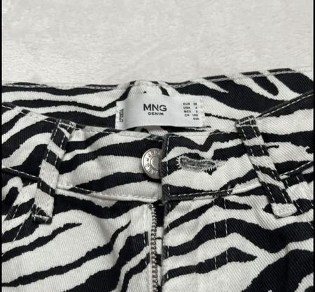 Jeans MNG Fantasia Zebra, Taglia 36 - Nuovi!