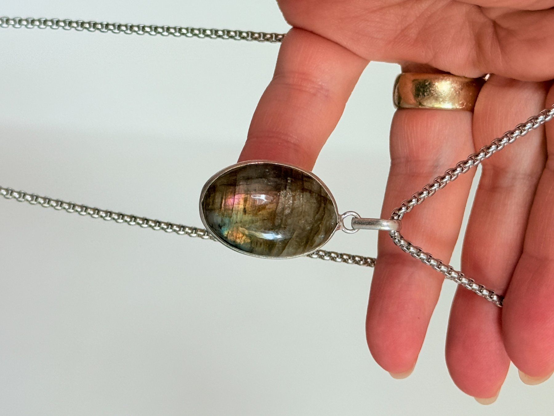 Colliers: Collier avec Labradorite – Neuf avec emballage d'origine à Genève par AWWA 6