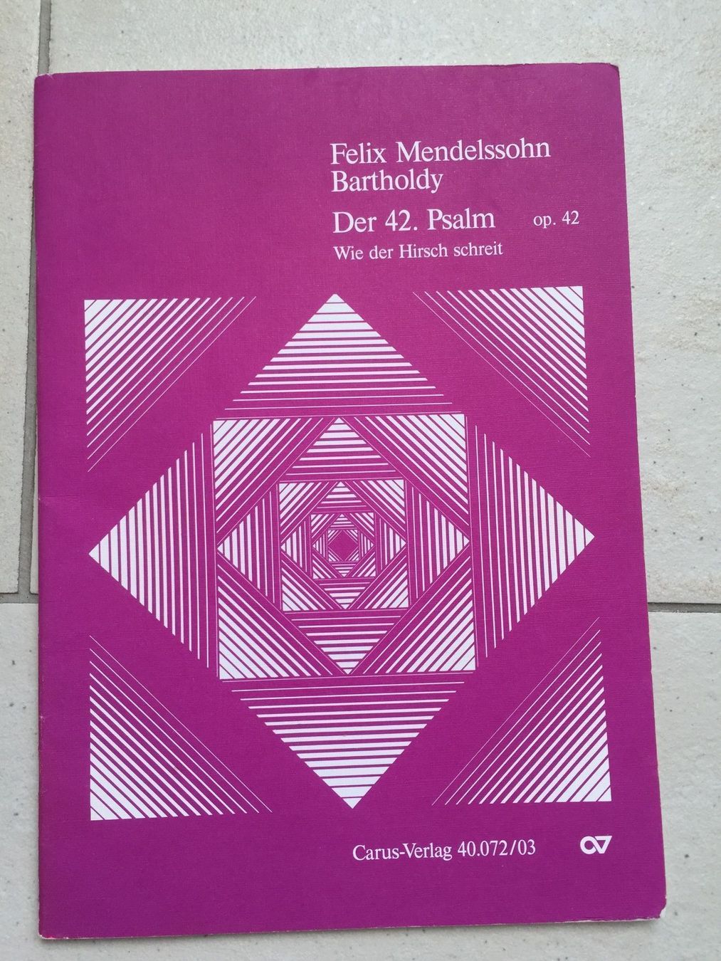 Libri: Chorheft: 42. Psalm Mendesson – Usato da Stettlen venduto da Hansj