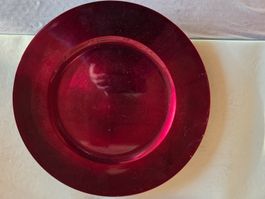 klassischer Roter Herbst Winter Advents Teller 38 cm