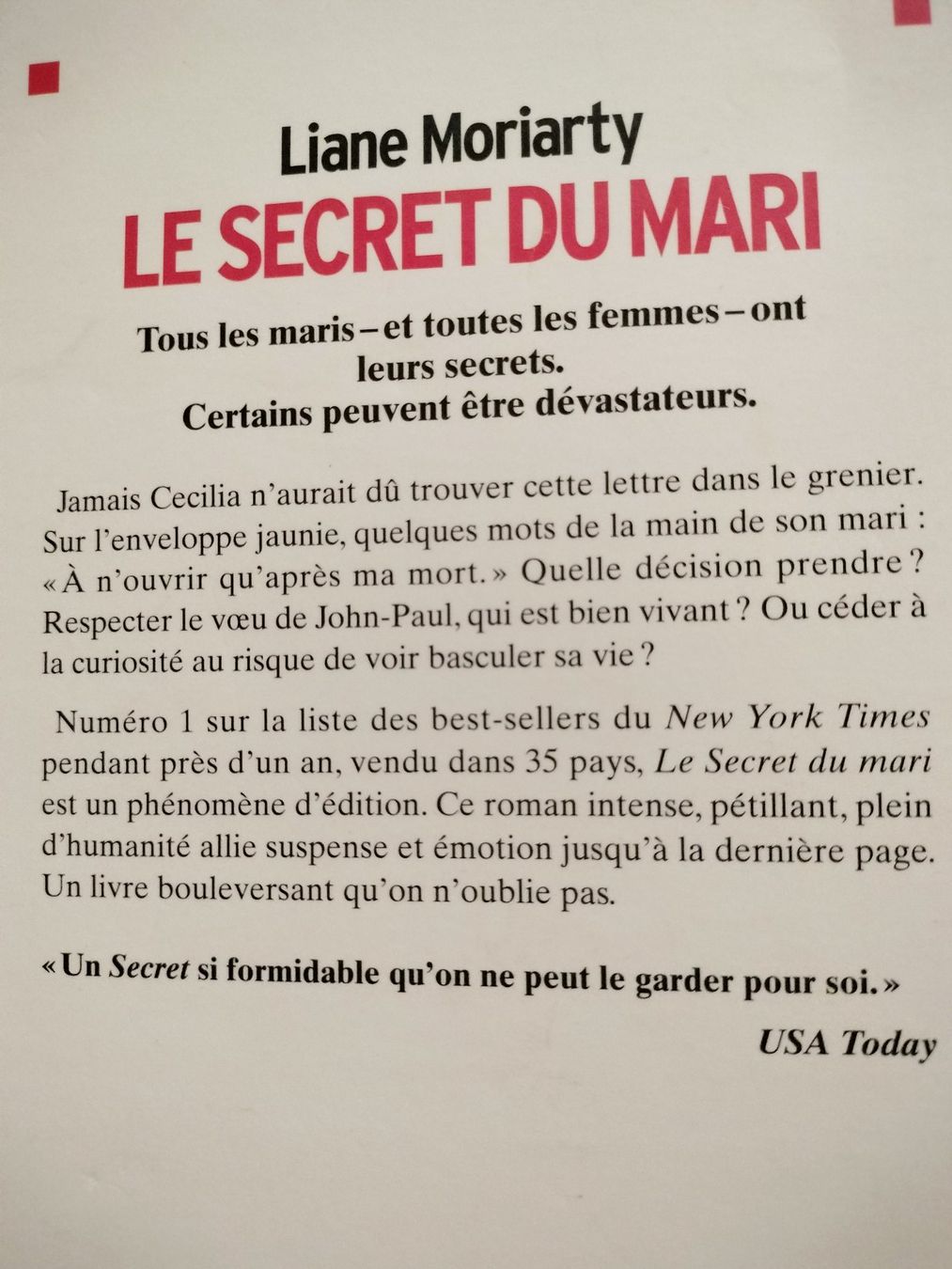 Bücher: Le secret du mari Liane Moriarty – Gebraucht aus Cortaillod von rozinna 1