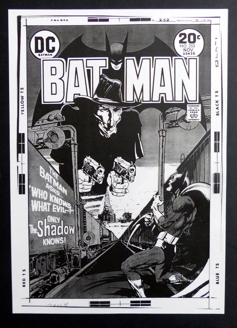 BATMAN #253 MEET THE SHADOW COVER PRODUCTION ART KALUTA 1973 (Gebraucht ...