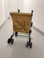Playmarket We Go Klapp Einkaufstrolley Aluminium Jute Leinen