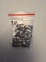 Lego 10 x Technic, Liftarm Thick 1 x 2 - Axle H - Part 60483