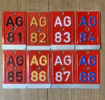 AG - VELONUMMER - FAHRRADSCHILD 80-er JAHRE NACH WAHL - AG