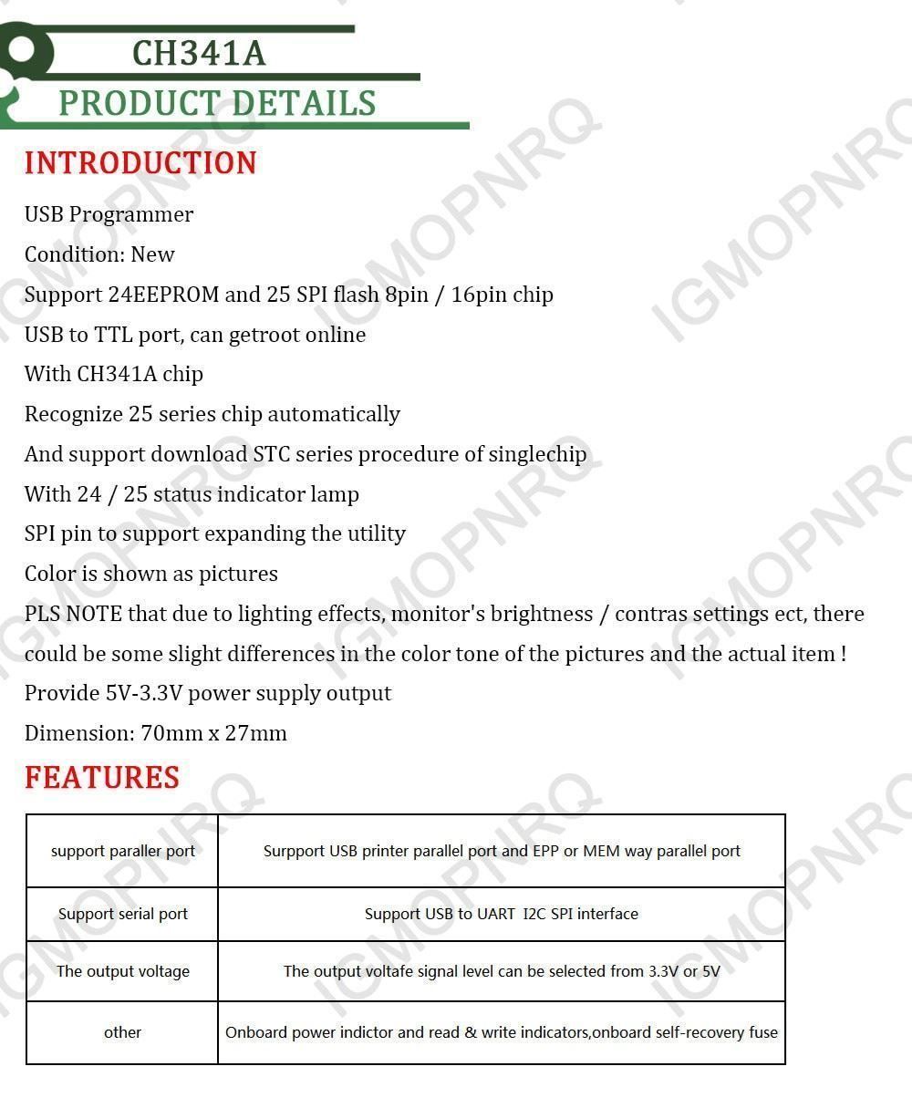 Componenti elettronici: Module de programmation Flash BIOS USB Programmiermodul – Nuovo e nell'imballaggio originale da Delemont venduto da Superchoice 2