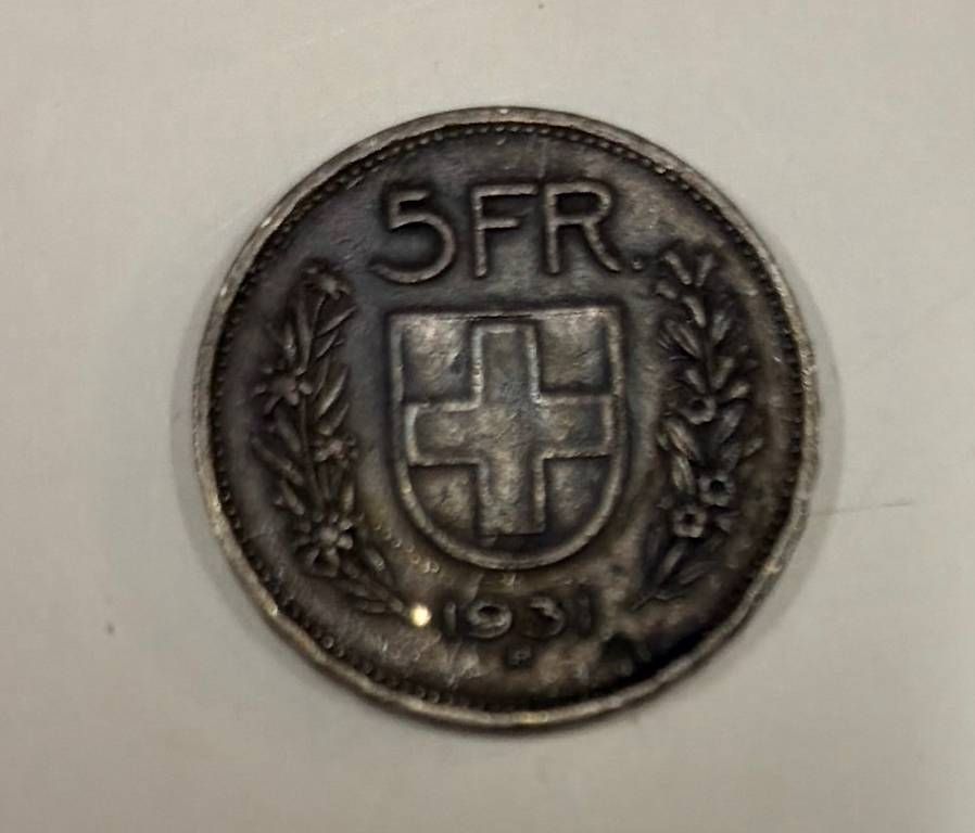 Alle Münzen: 5Fr.Münze 1931 – Gebraucht aus Oberriet SG von Byokar