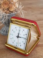 Wecker Junghans, vintage rot-gold mit Aufzieh Werk