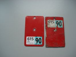 1 Lot Velonummern Vignetten Jg. 90 / Nr. 615