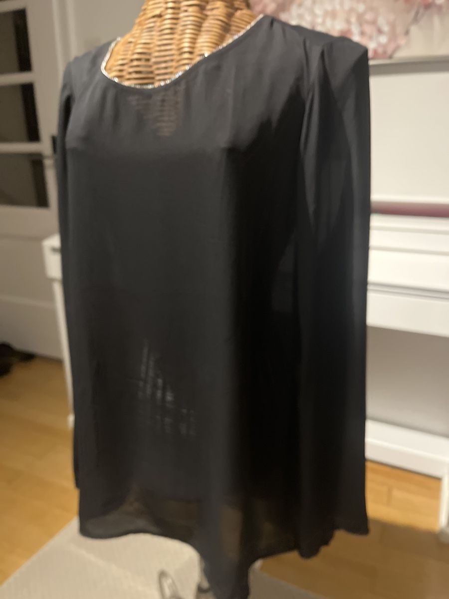 C&A Blusen: Schwarze Bluse, transparent, festlich, 46 – Gebraucht aus Solothurn von Bobesch08 2