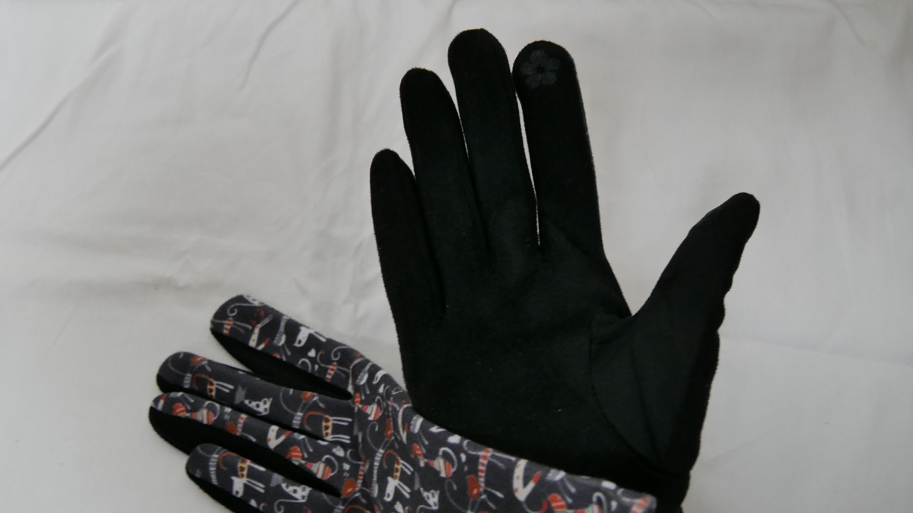 Guanti & manicotti: Handschuhe Katzen schwarz Screen Applikation – Nuovo (secondo la descrizione) da Zürich venduto da julia_vina 5