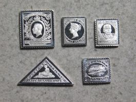 5 Silbermarken (4.5g/925) mit historischen Vorbildern