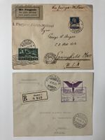 1925 Flugpost, 2 Briefe, ZH - Milano + Genève - Milano