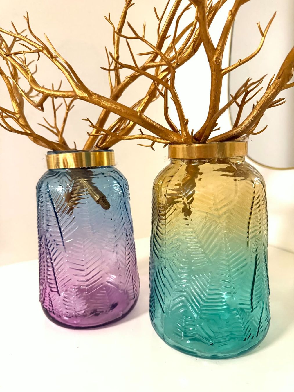 Vasi & Recipienti: 2er Set Dekorative Vasen aus Glas Bunt – Usato da Bern venduto da MIR-IAM 2