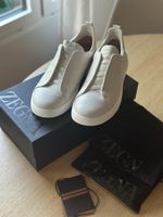 Zegna - Triple Stitch Sneakers - Cream - size 43.5 (UK 10)