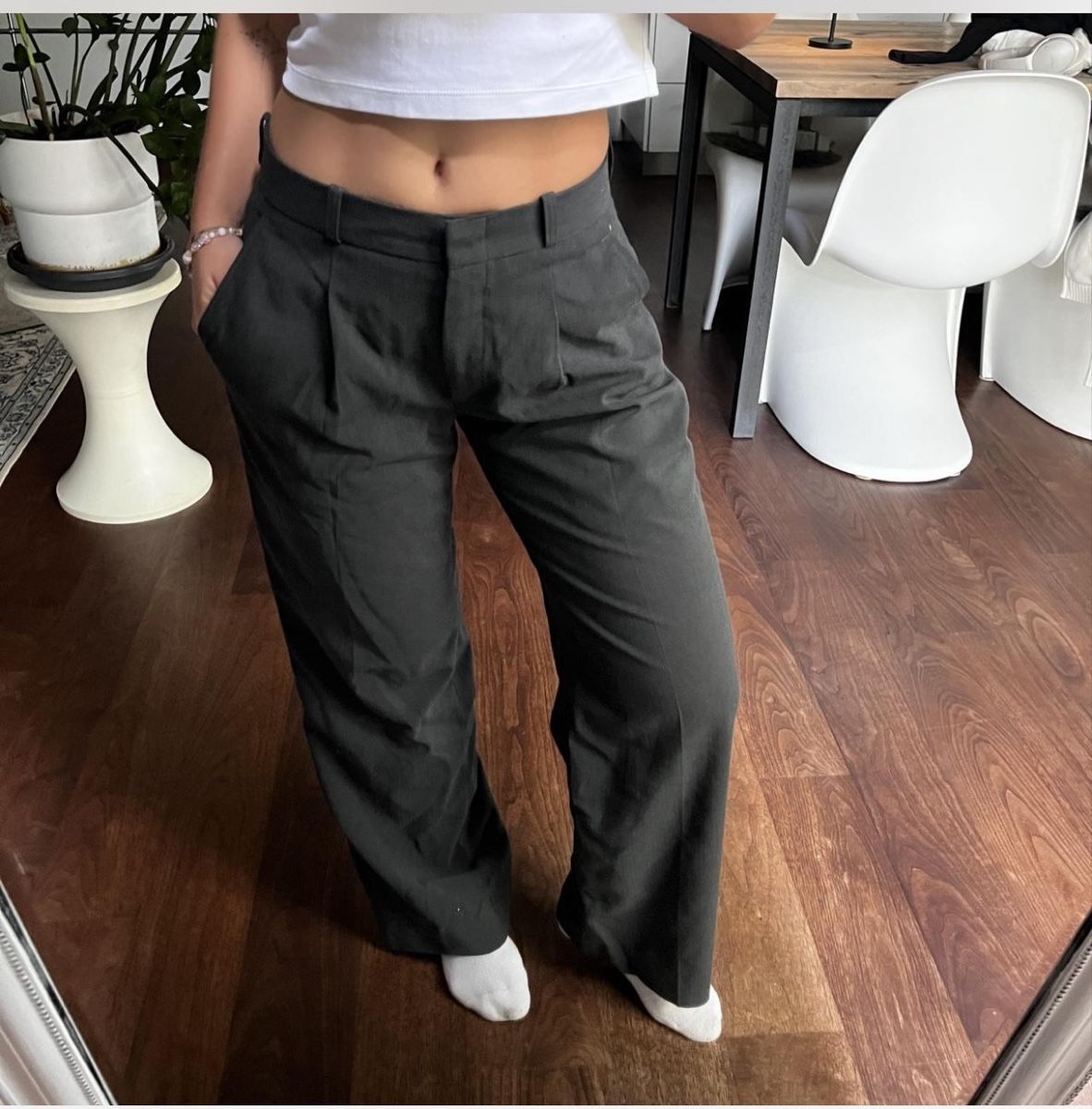 Pantaloni: Massgeschneiderte graue Anzugshose Grösse XS – Nuovo (secondo la descrizione) da Zürich venduto da lau_rhs6 1